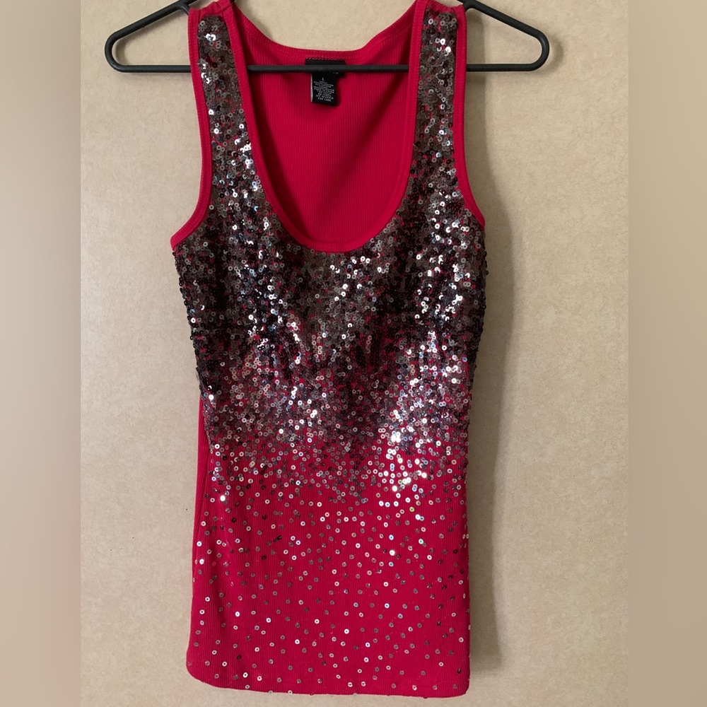 Ombré Sequin Tank Top